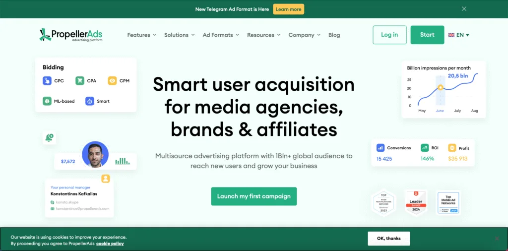 بدائل ادسنس منصة Propellerads