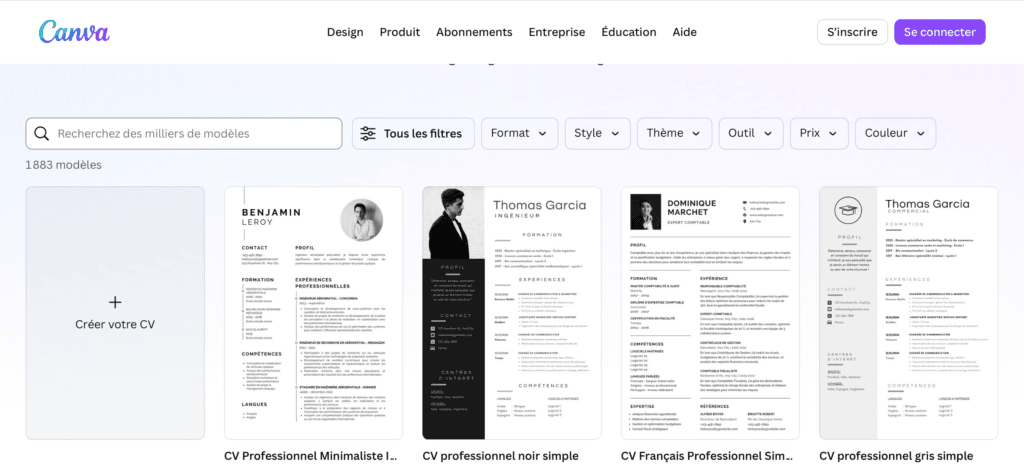 تقييم السيرة الذاتية canva